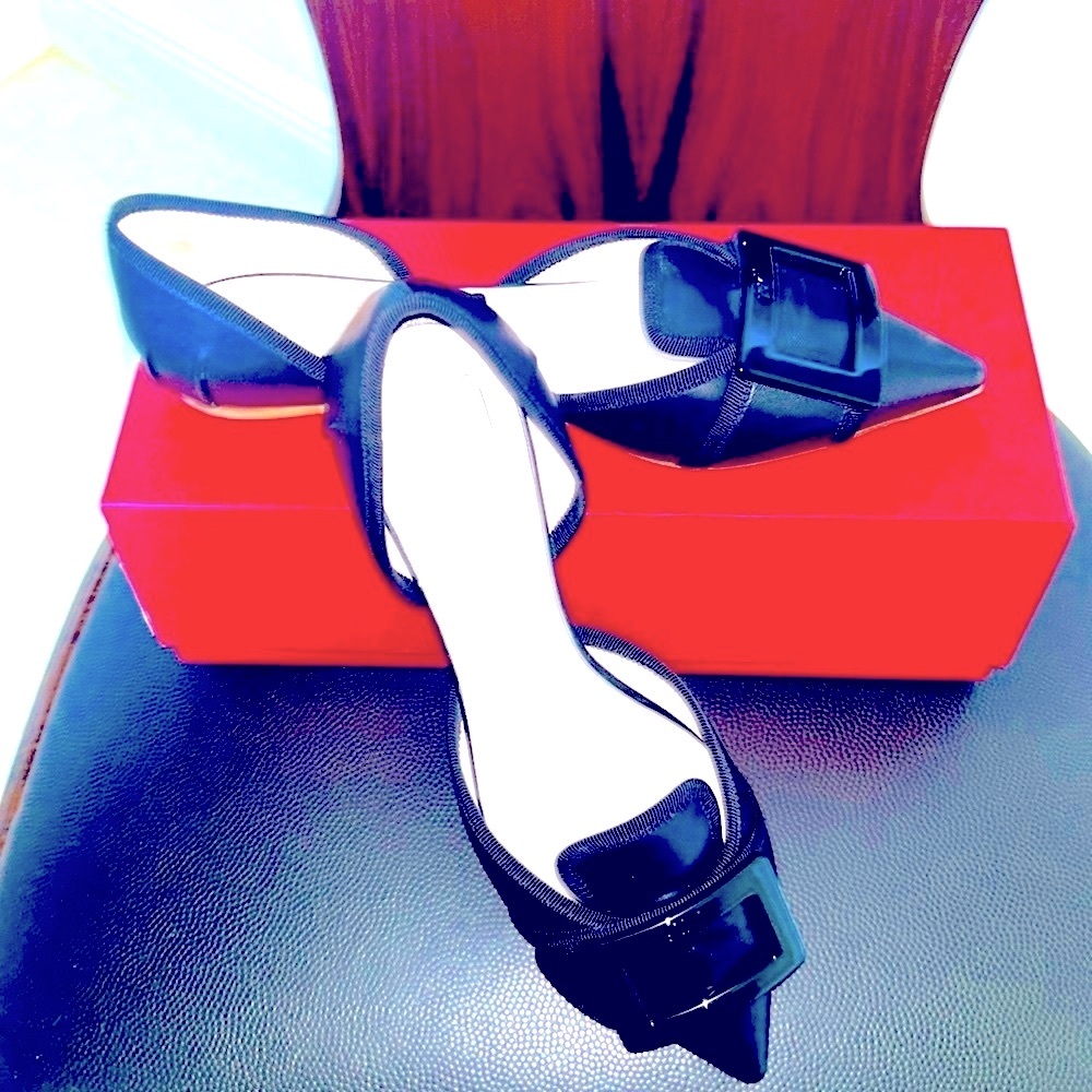 Roger Vivier❤️Black Leather Flats❤️